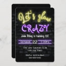 Search for glow 13th birthday invitations Black