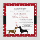 Search for dog wedding invitations Dachshund