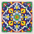 Search for mexican talavera coasters Blue