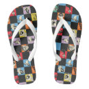 Search for black and white checkered jandals Retro