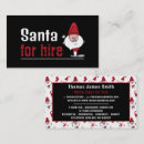 Search for santa claus business cards Santa for hire