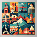 Search for travel collage posters Landmarks