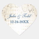 Search for vintage heart wedding stickers Antique