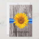 Search for rustic sunflower bridal shower invitations Blue