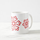 Search for red white snowflakes mugs Winter