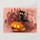 Search for witches broom postcards Jack o lantern