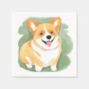 Search for corgi napkins Watercolor