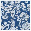 Search for navy blue and white fabric Floral