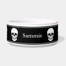 Search for skull pet bowls Black and white
