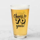 Search for 70th birthday beer glasses Seventy