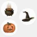 Search for round glossy stickers Spooky