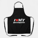 Search for i love my boyfriend aprons Girlfriend