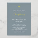Search for blue and grey christening invitations Boy baptism