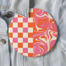 Search for retro gingham badges Orange