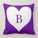 Search for purple hearts cushions Monogrammed