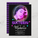 Search for plaid sweet 16 invitations Girly