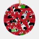 Search for border collie christmas decor Red