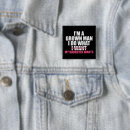 Search for funny man badges Dad joke