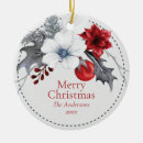 Search for bell christmas tree decorations Holly and berries