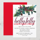 Search for holly berries christmas invitations Red and green