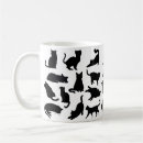 Search for black cat silhouettes mugs Animals