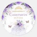 Search for lavender glitter stickers Quinceañera
