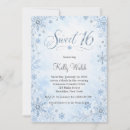 Search for snowflake sweet 16 invitations Wonderland