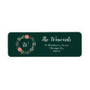 Search for festive floral return address labels Holly berries