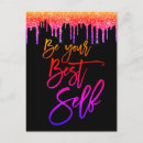 Search for self postcards Motivational quote