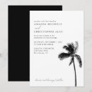 Search for palm springs wedding invitations Black and white
