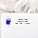 Search for purple pansy return address labels Floral