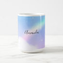 Search for rainbow with clouds mugs Pink
