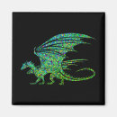 Search for mythical creatures magnets Green dragon