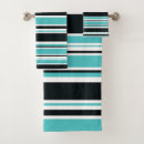 Search for black and white stripes bath towels Modern