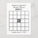 Search for bridal bingo invitations Black and white