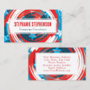 Search for red white blue business cards Political