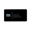 Search for masculine monogram return address labels Modern