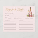 Search for bridal shower recipe cards Watercolor floral