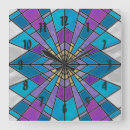 Search for blue stained glass clocks Colourful