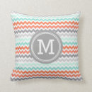 Search for coral and gray cushions Trendy