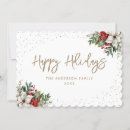Search for gold and white christmas cards Botanical