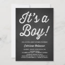 Search for chalkboard baby boy shower invitations It's a boy