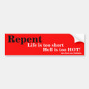 Search for repent bumper stickers Inspirational