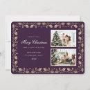 Search for purple and gold christmas cards Elegant