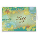 Search for starfish wedding table cards Number