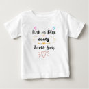 Search for gender reveal party baby clothes pink or blue