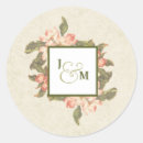 Search for couple initials wedding stickers Botanical