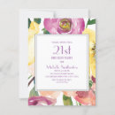 Search for purple 21st birthday invitations Botanical