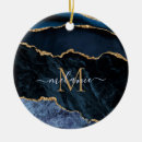 Search for gold and navy blue christmas tree decorations Agate