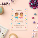 Search for boy girl twins 1st birthday invitations Cute